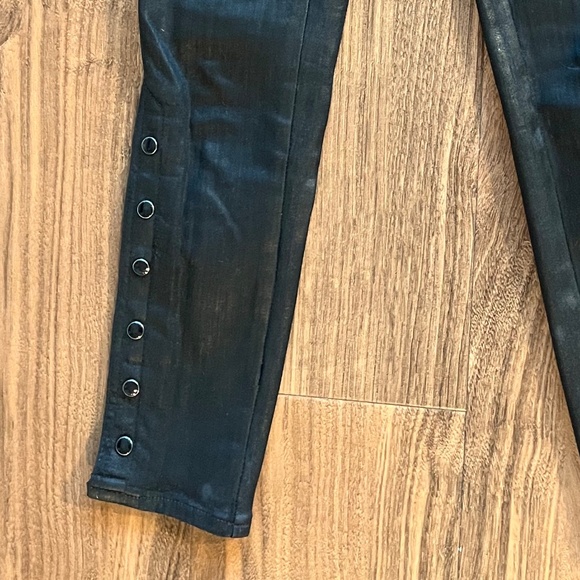 GAP inner cozy leggings in black waxed size 24 - Picture 3 of 5